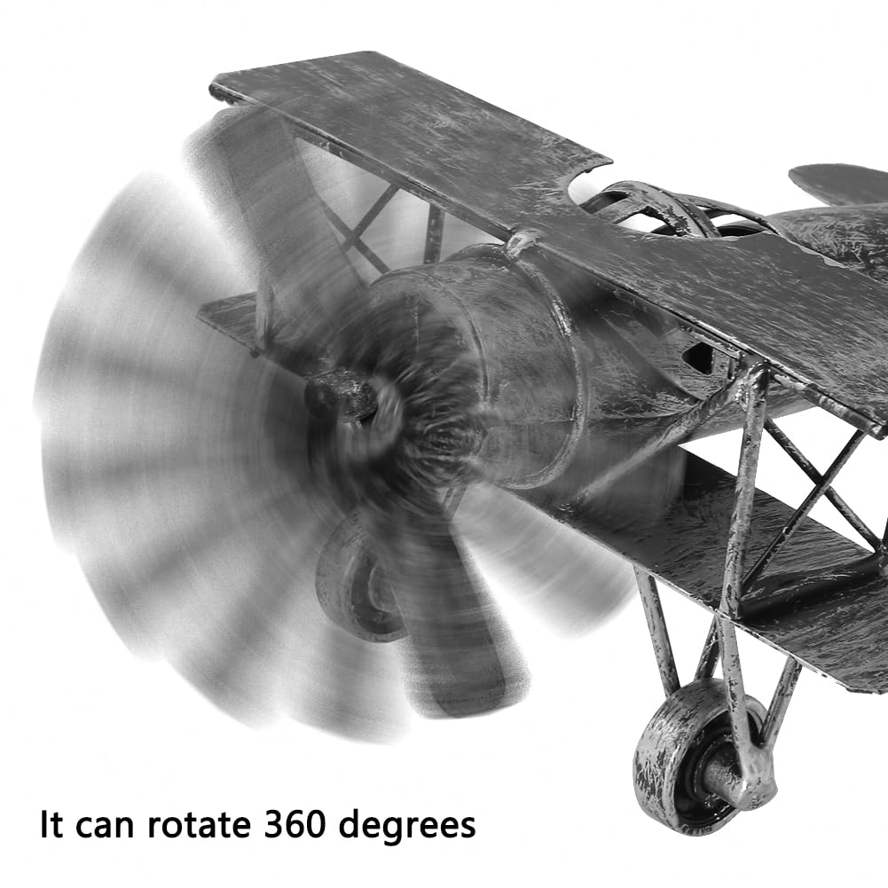 Boerni Creative Retro Airplane Model,Vintage Metal Aircraft